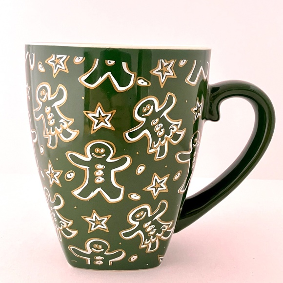 Gingerbread Men, Women & Stars Barista Mug 2001 Starbucks, New with Original Box - Picture 5 of 13